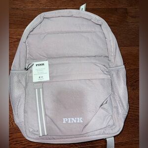 PINK Quilted Puffer Backpack